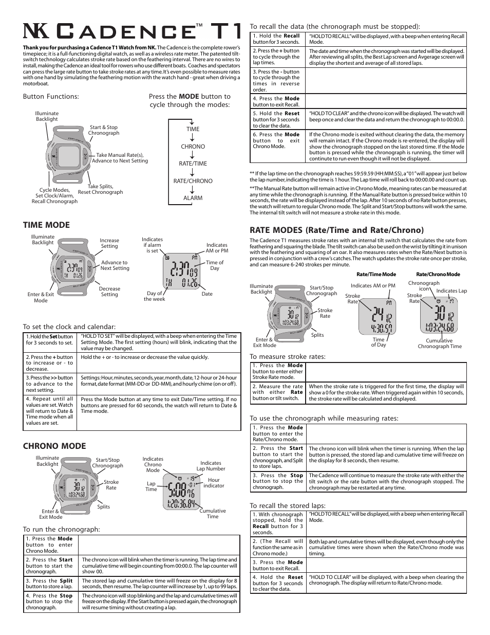 Cadence THE MANUFACTURER IS ACTUALLY NK User Manual | 2 pages