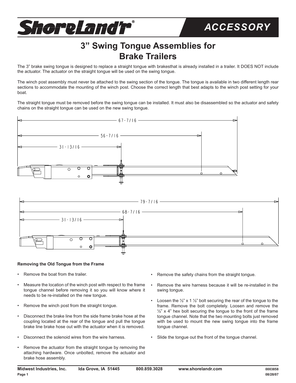ShoreLand'r 0003858-3 User Manual | 2 pages