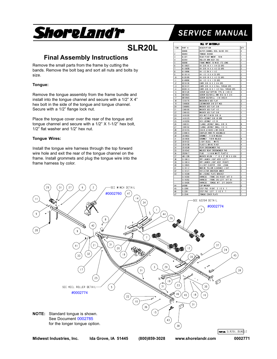 Slr20l, Final assembly instructions | ShoreLand'r 2x3 User Manual | Page 15 / 32