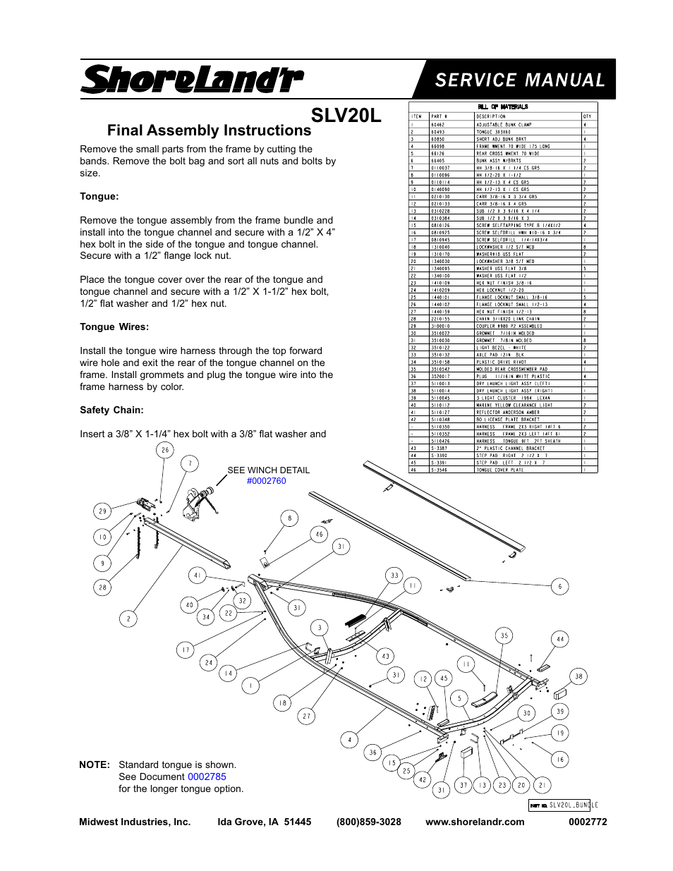Slv20l, Final assembly instructions | ShoreLand'r 2x3 User Manual | Page 19 / 32