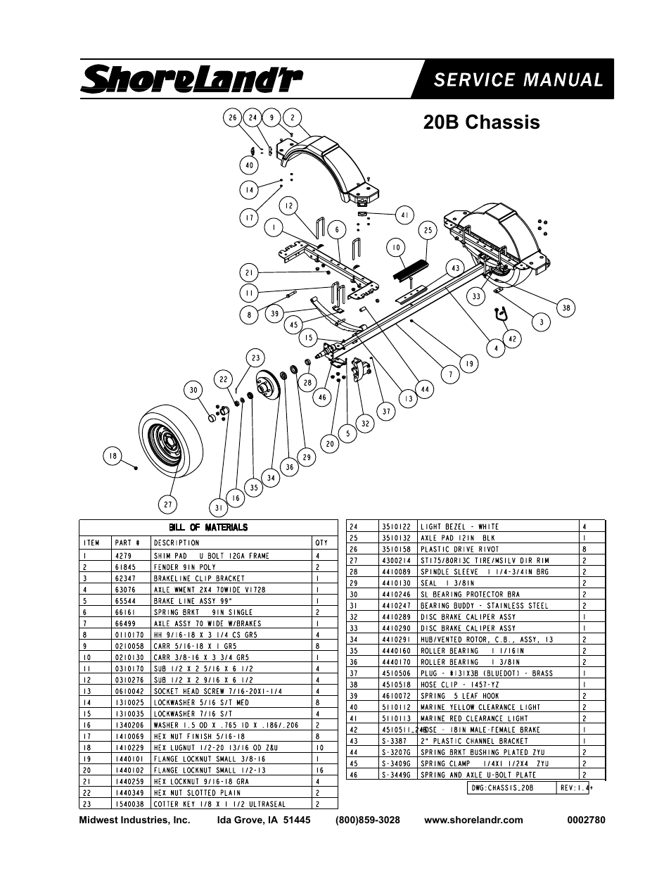 20b chassis | ShoreLand'r 2x3 User Manual | Page 25 / 32