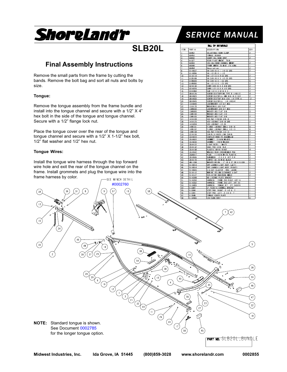 Slb20l, Final assembly instructions | ShoreLand'r 2x3 User Manual | Page 3 / 32