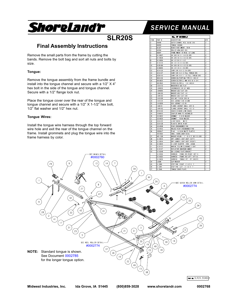 Slr20s, Final assembly instructions | ShoreLand'r 2x3 User Manual | Page 7 / 32