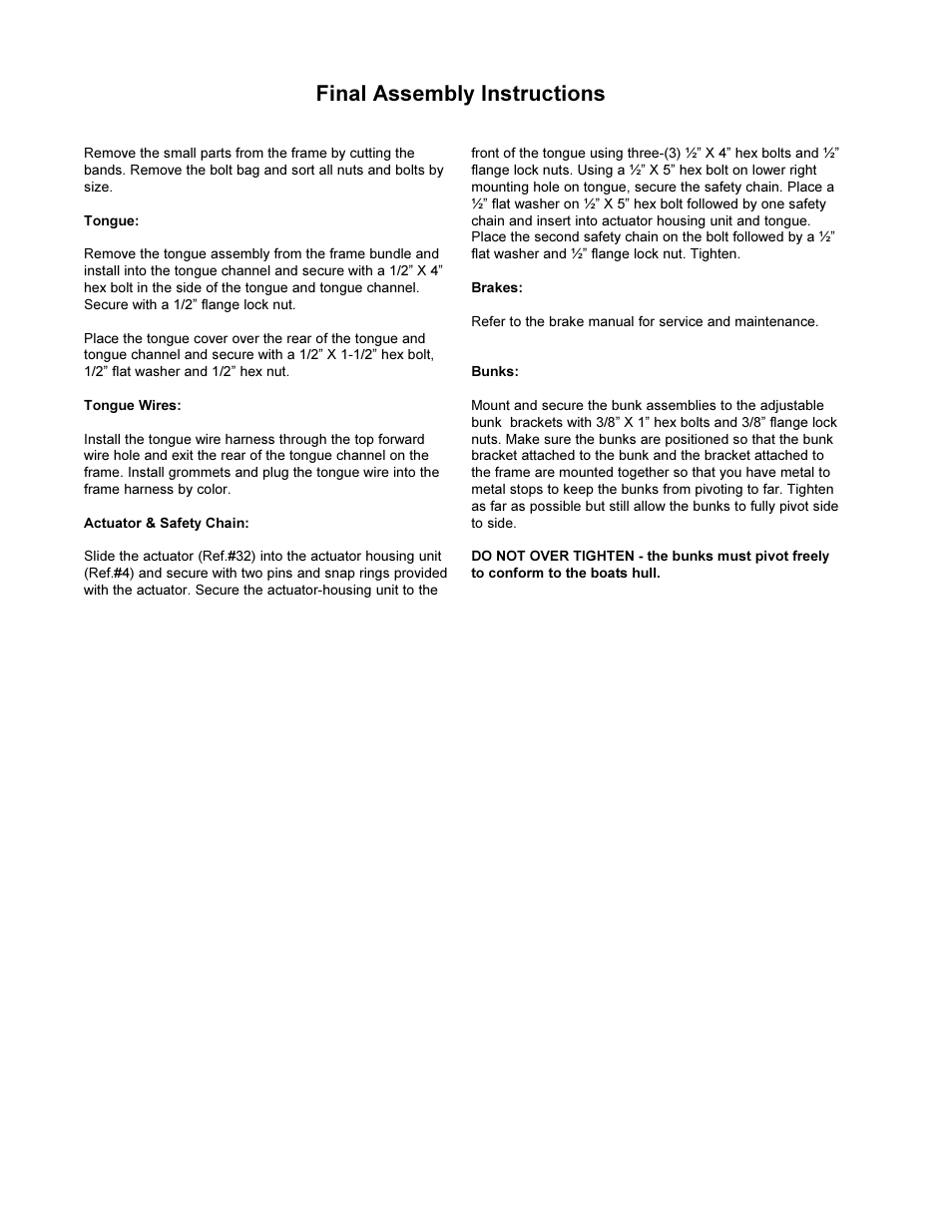 Final assembly instructions | ShoreLand'r 2x4W User Manual | Page 24 / 58