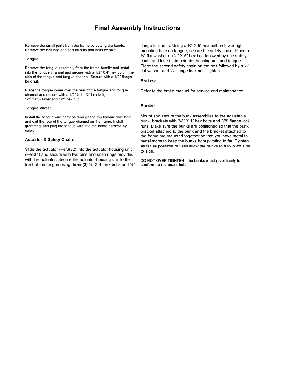 Final assembly instructions | ShoreLand'r 2x4W User Manual | Page 26 / 58