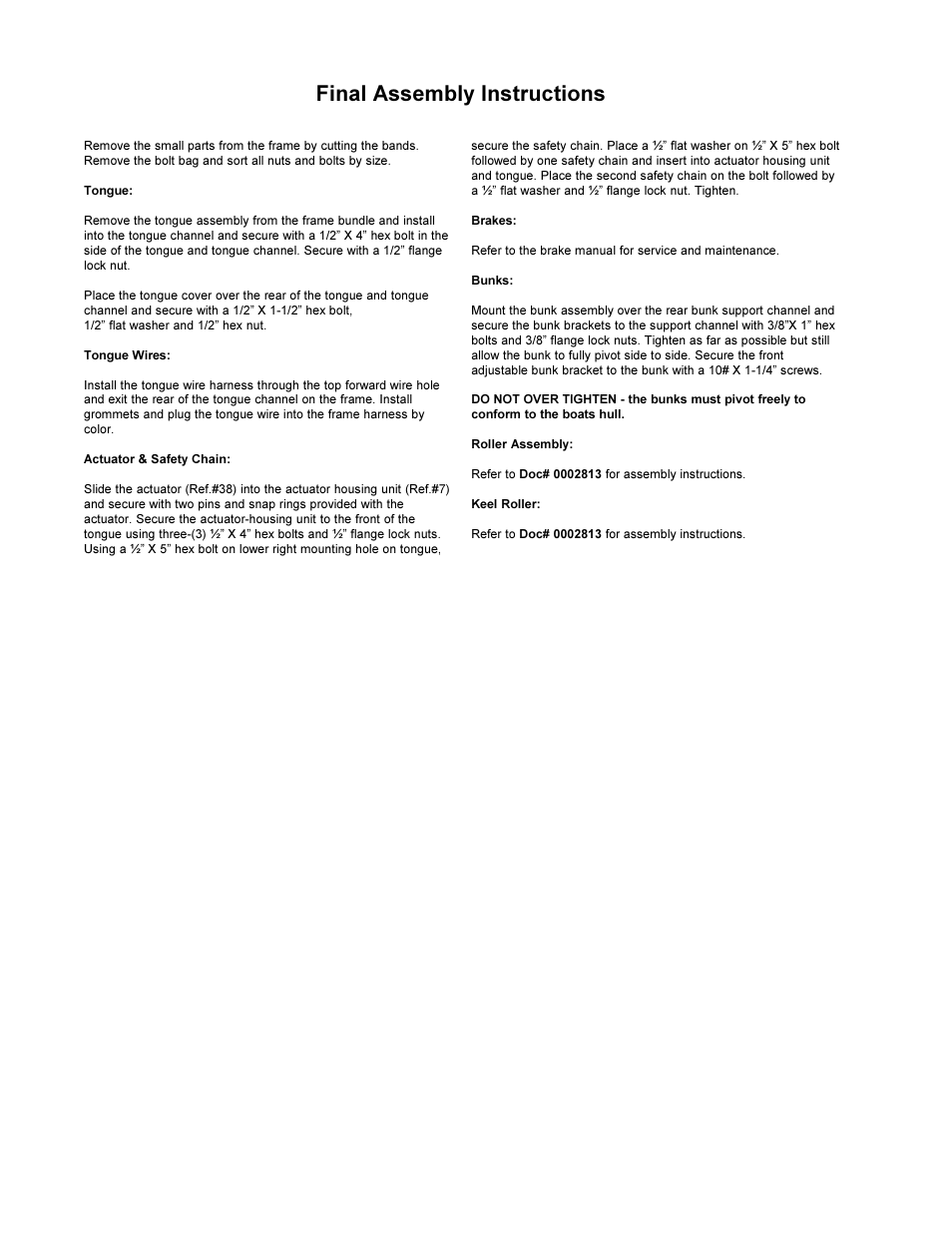Final assembly instructions | ShoreLand'r 2x4W User Manual | Page 32 / 58