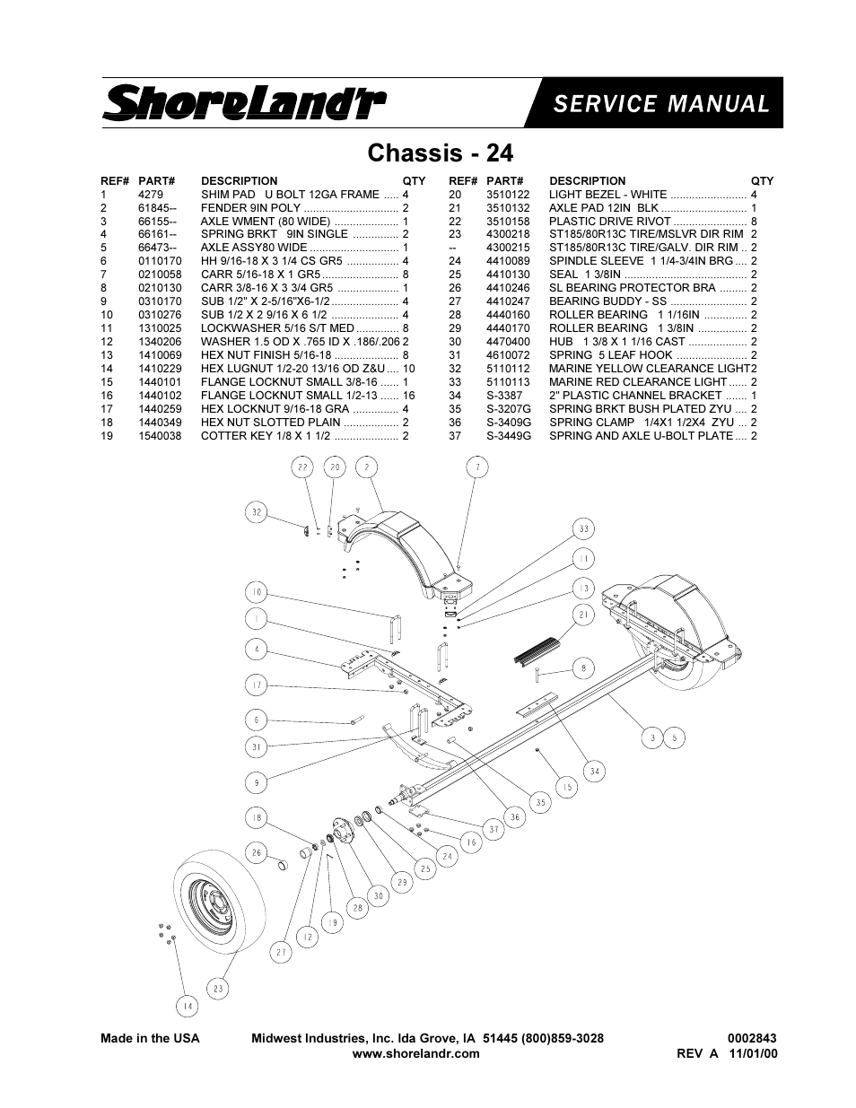 Chassis - 24 | ShoreLand'r 2x4W User Manual | Page 41 / 58