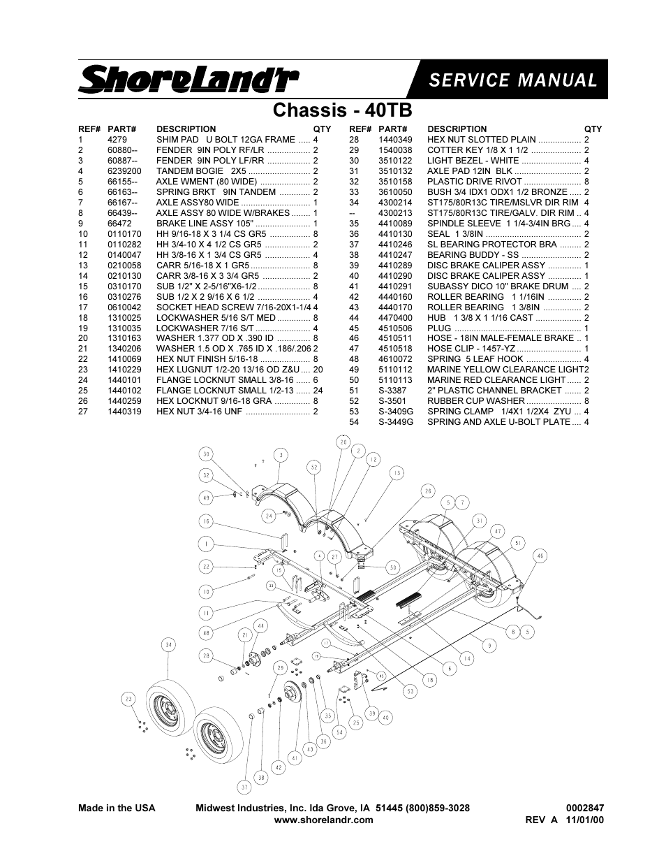 Chassis - 40tb | ShoreLand'r 2x4W User Manual | Page 49 / 58