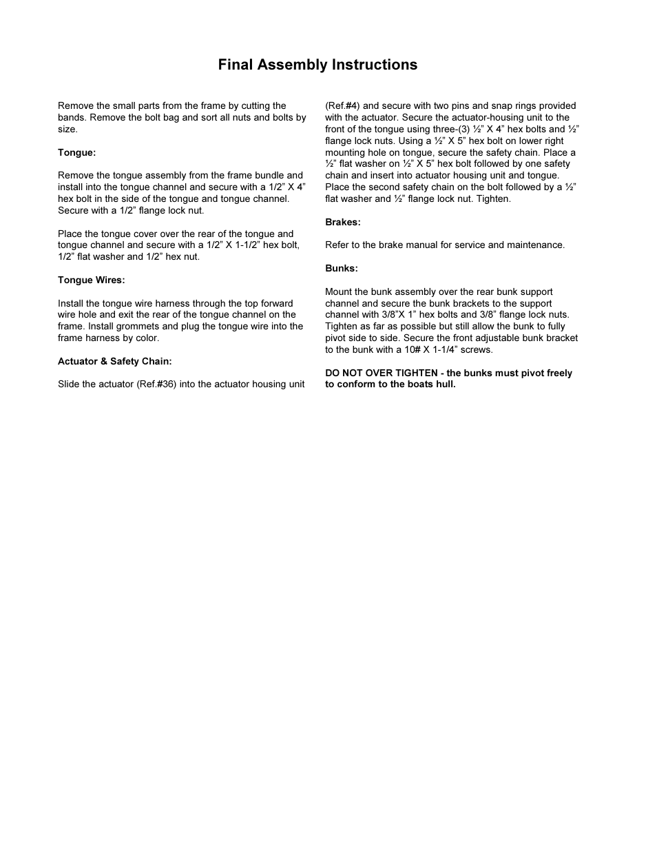 Final assembly instructions | ShoreLand'r 2x4W User Manual | Page 8 / 58