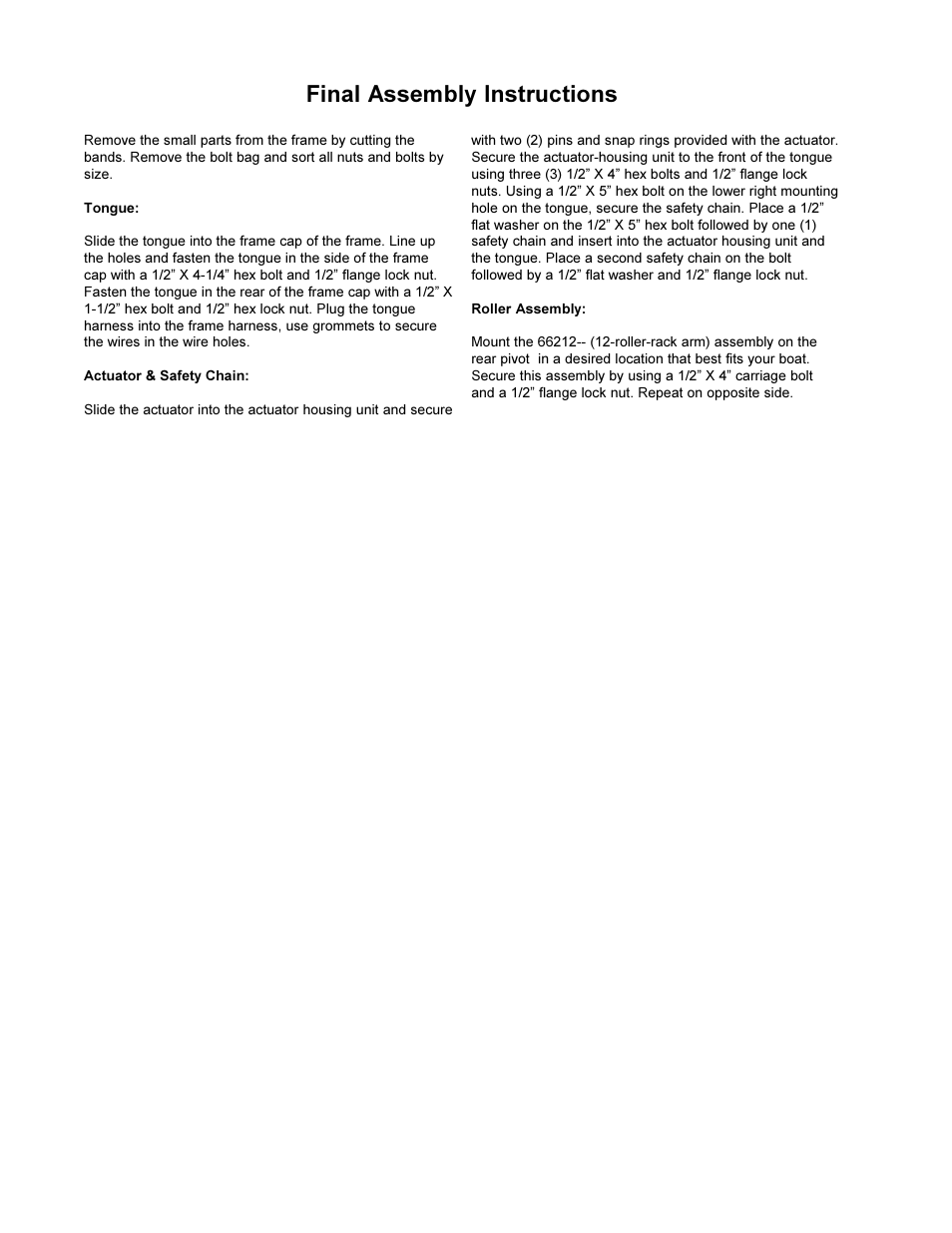 Final assembly instructions | ShoreLand'r 2x5 User Manual | Page 10 / 30