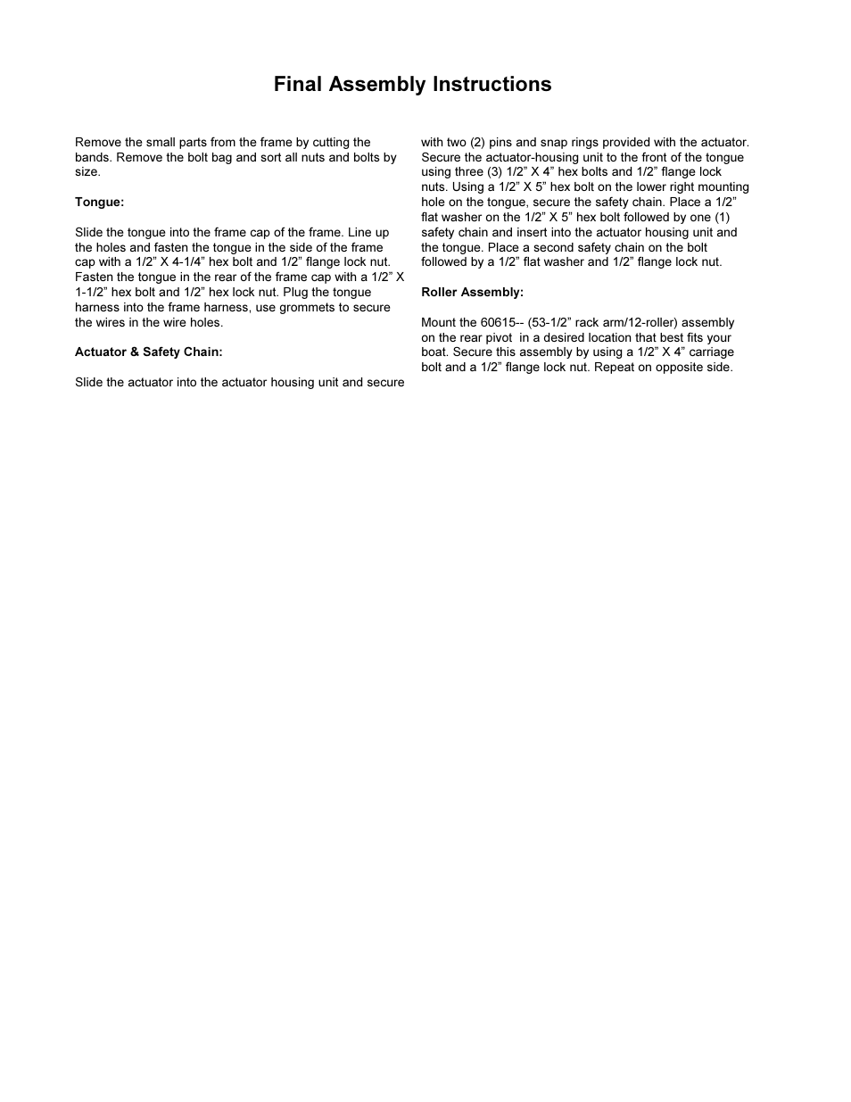 Final assembly instructions | ShoreLand'r 2x5 User Manual | Page 8 / 30