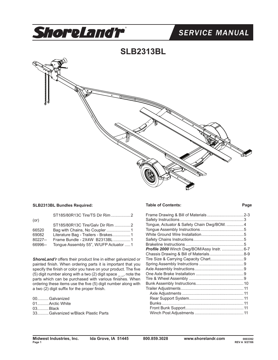 ShoreLand'r B2313BL User Manual | 12 pages