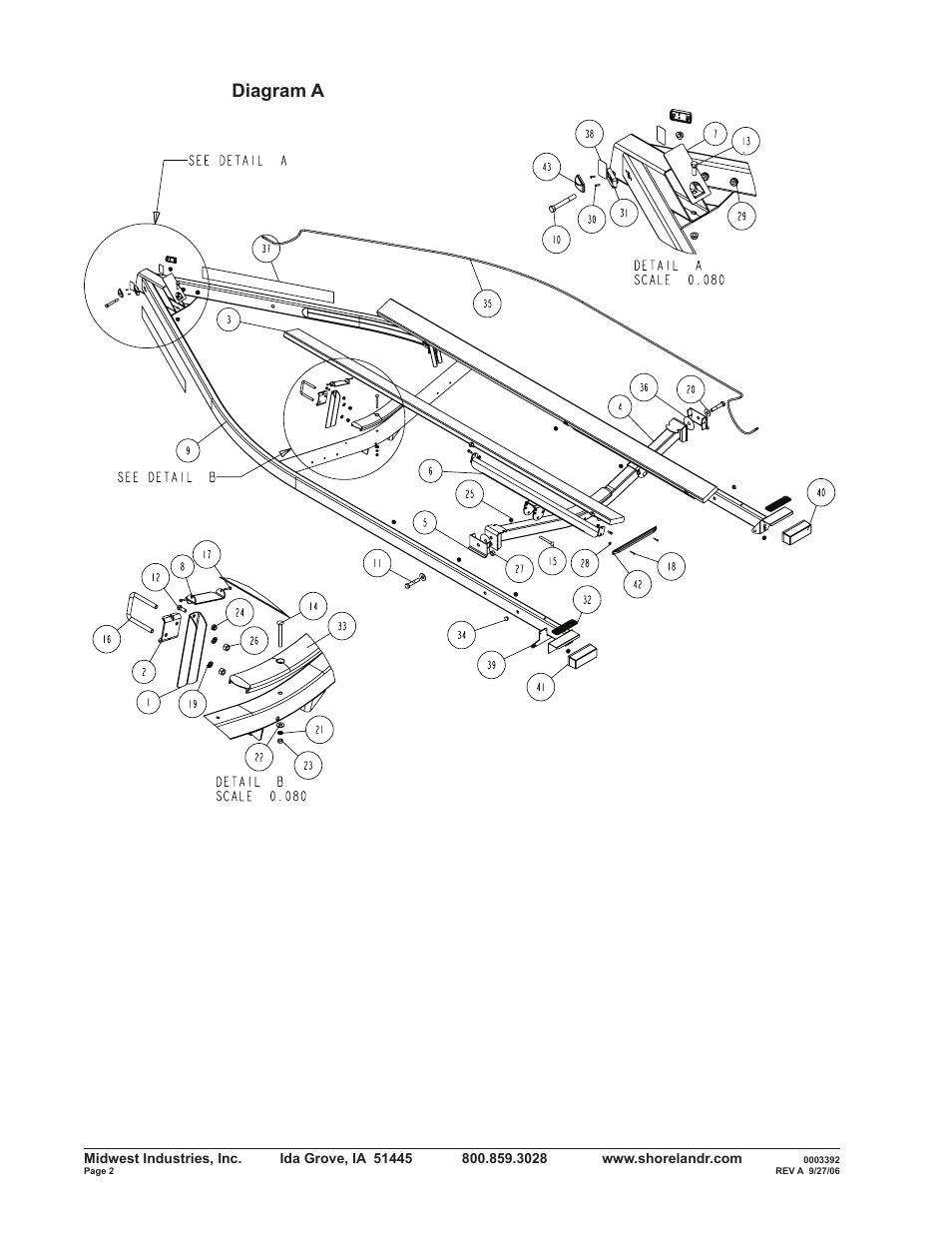 Diagram a | ShoreLand'r B2313BL User Manual | Page 2 / 12