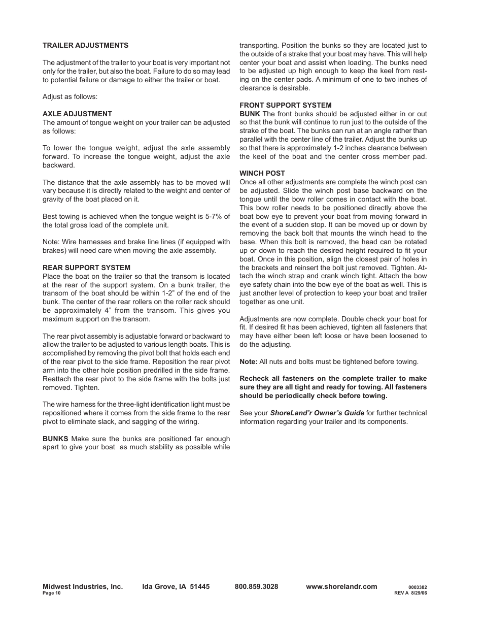 ShoreLand'r B2313L User Manual | Page 10 / 10