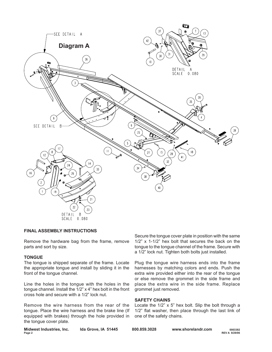 Diagram a | ShoreLand'r B2313L User Manual | Page 2 / 10