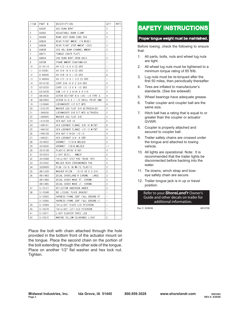 Safety instructions | ShoreLand'r B2313L User Manual | Page 3 / 10