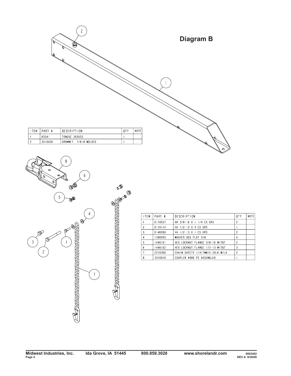 Diagram b | ShoreLand'r B2313LW User Manual | Page 4 / 10
