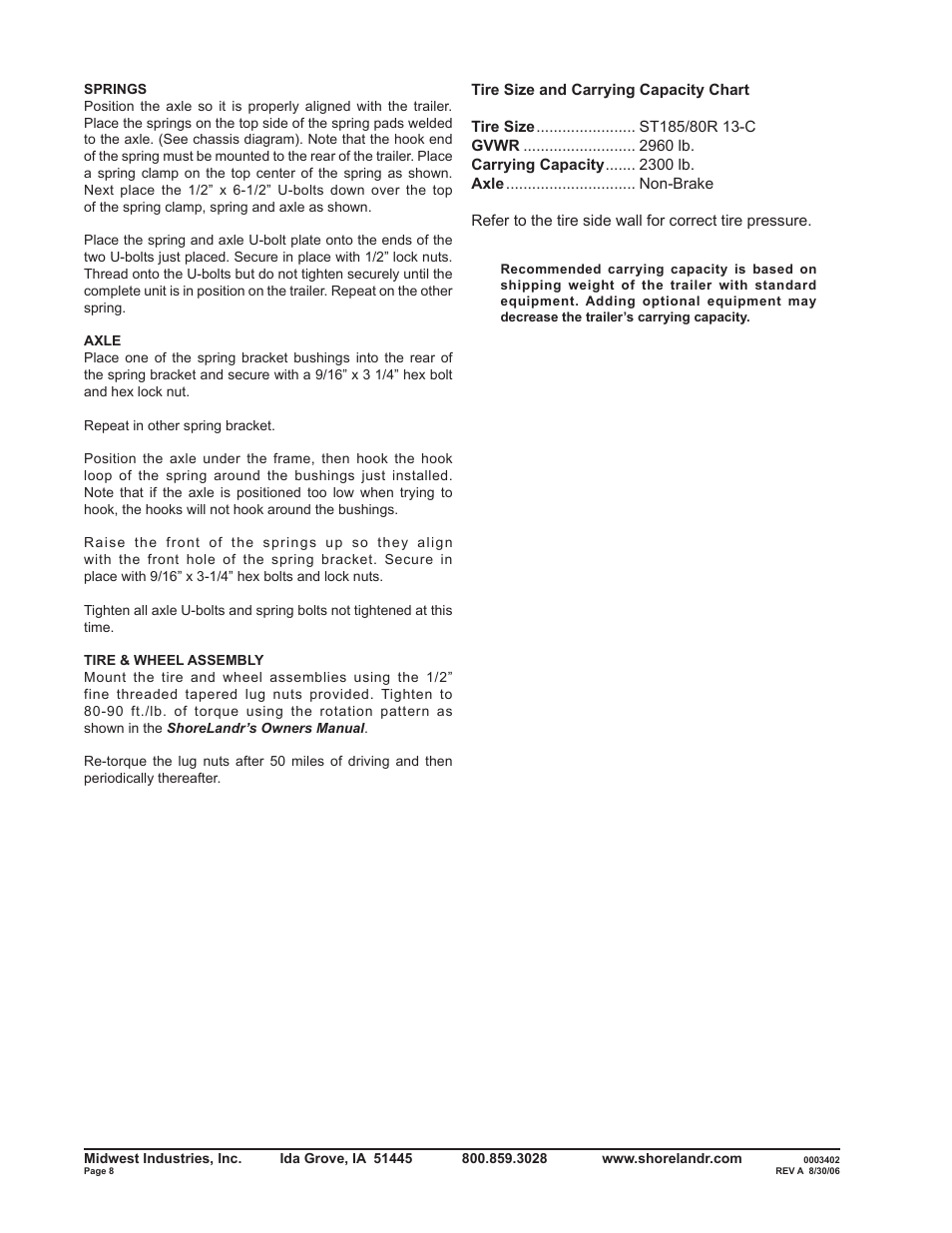 ShoreLand'r B2313LW User Manual | Page 8 / 10