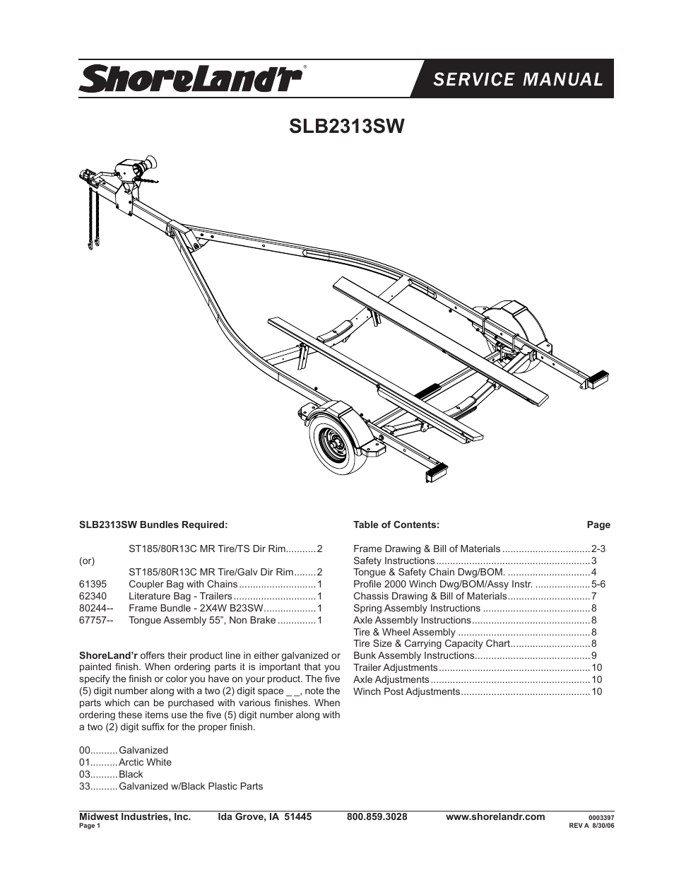 ShoreLand'r B2313SW User Manual | 10 pages