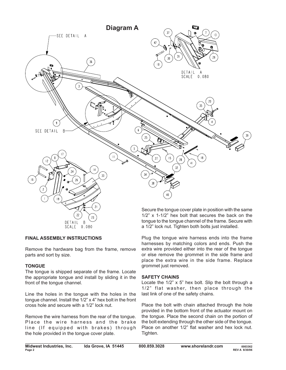 Diagram a | ShoreLand'r B2314L User Manual | Page 2 / 10