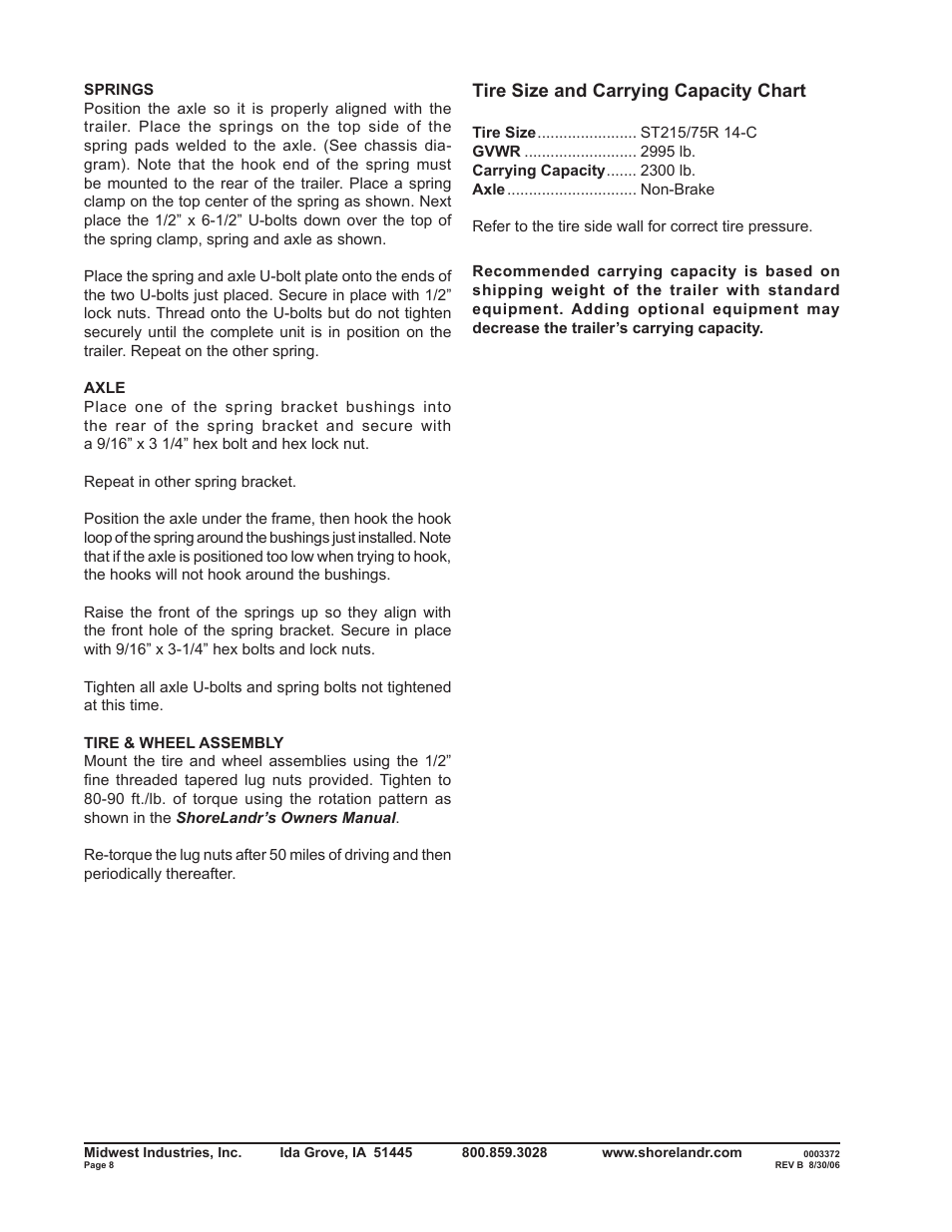 ShoreLand'r B2314LW User Manual | Page 8 / 10