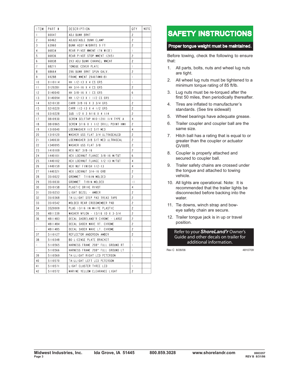 Safety instructions | ShoreLand'r B2314S User Manual | Page 3 / 10