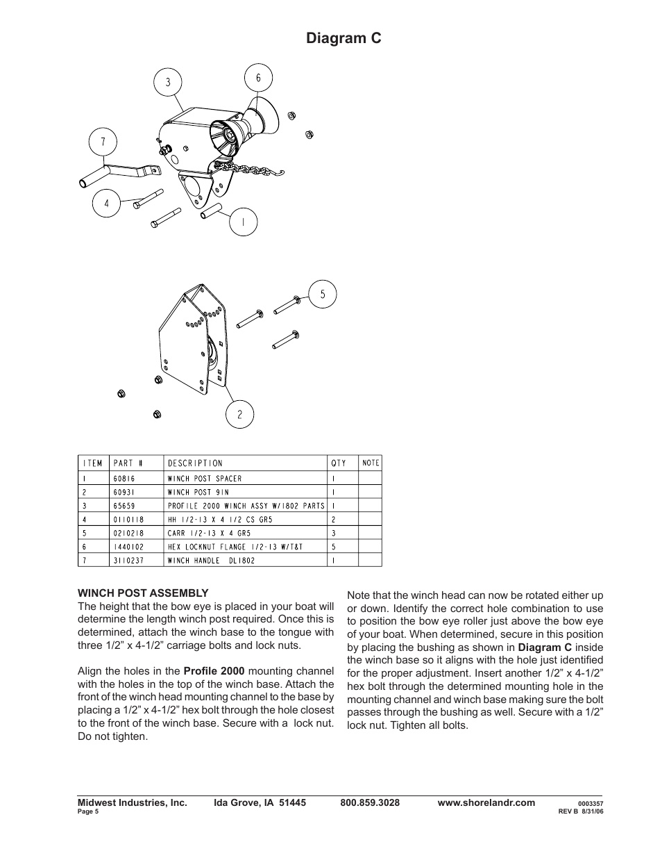 Diagram c | ShoreLand'r B2314S User Manual | Page 5 / 10