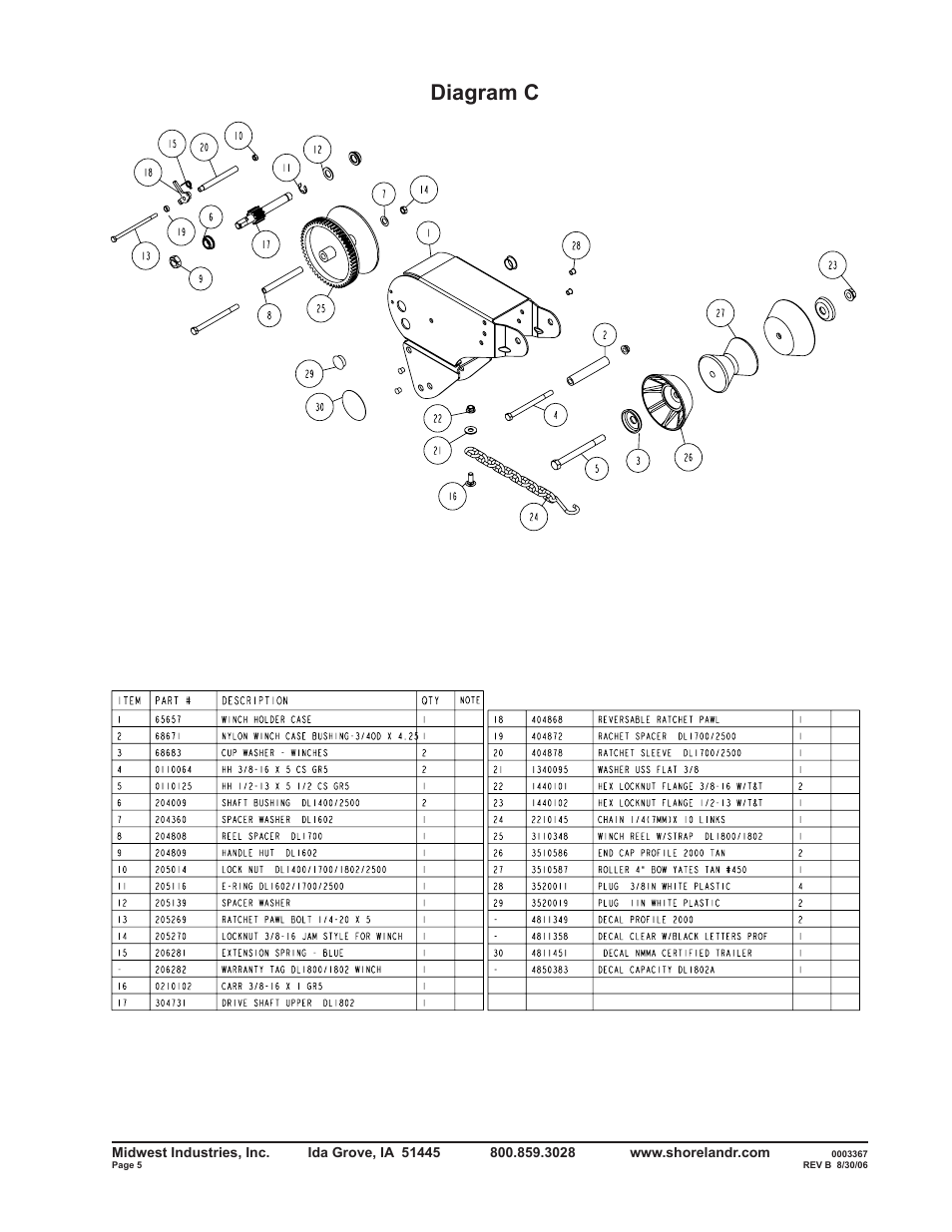 Diagram c | ShoreLand'r B2314SW User Manual | Page 5 / 10