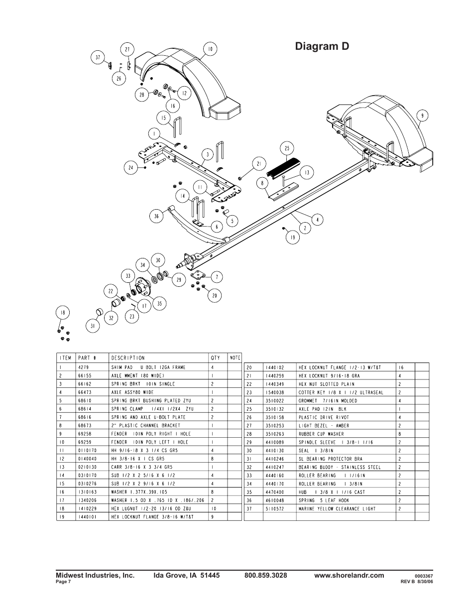 Diagram d | ShoreLand'r B2314SW User Manual | Page 7 / 10