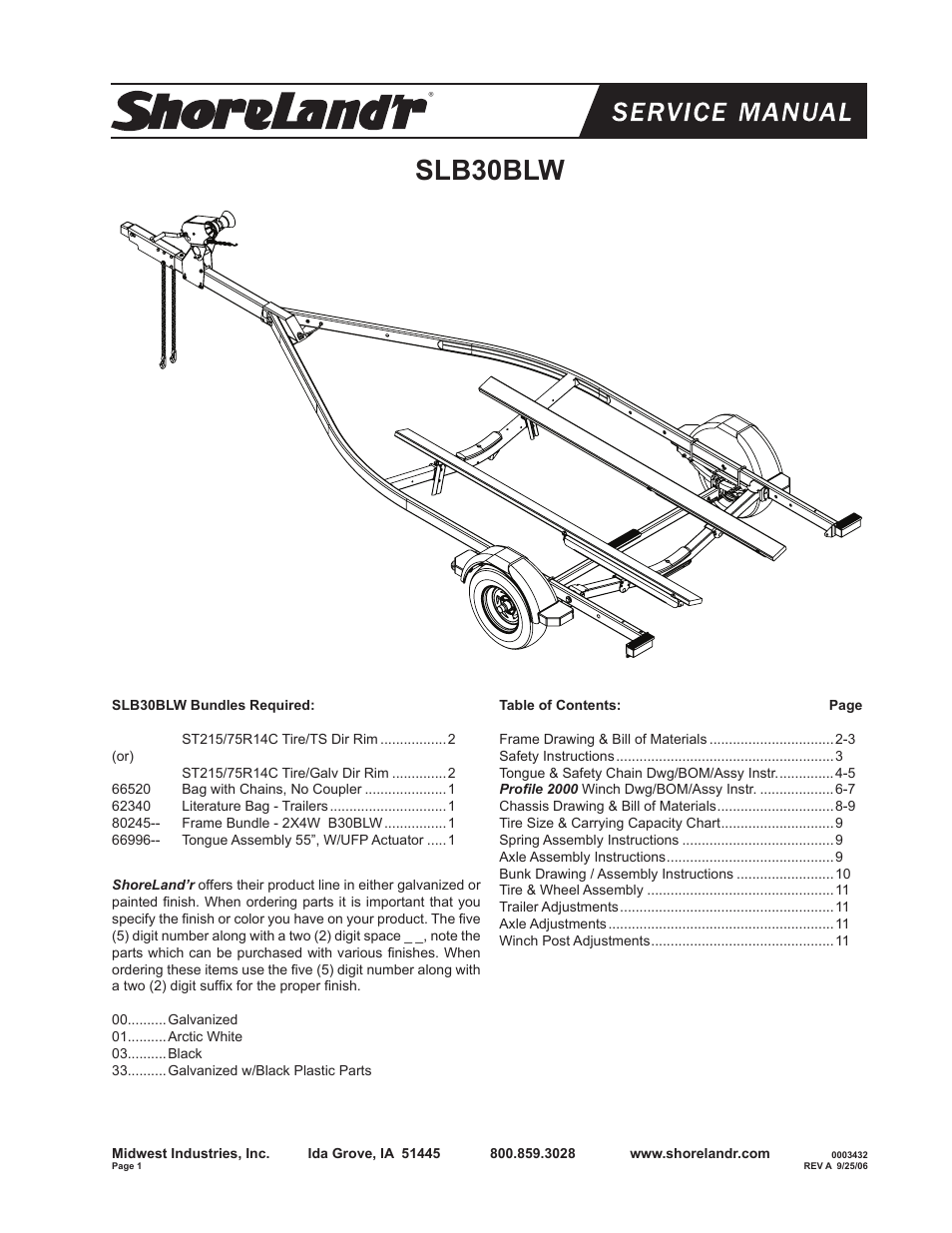 ShoreLand'r B30BLW User Manual | 12 pages