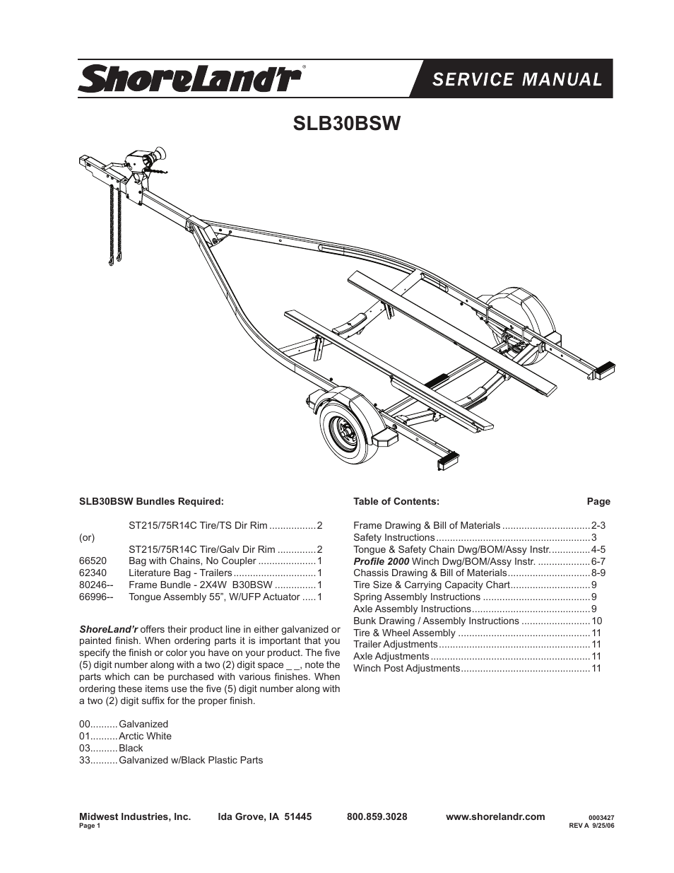 ShoreLand'r B30BSW User Manual | 12 pages