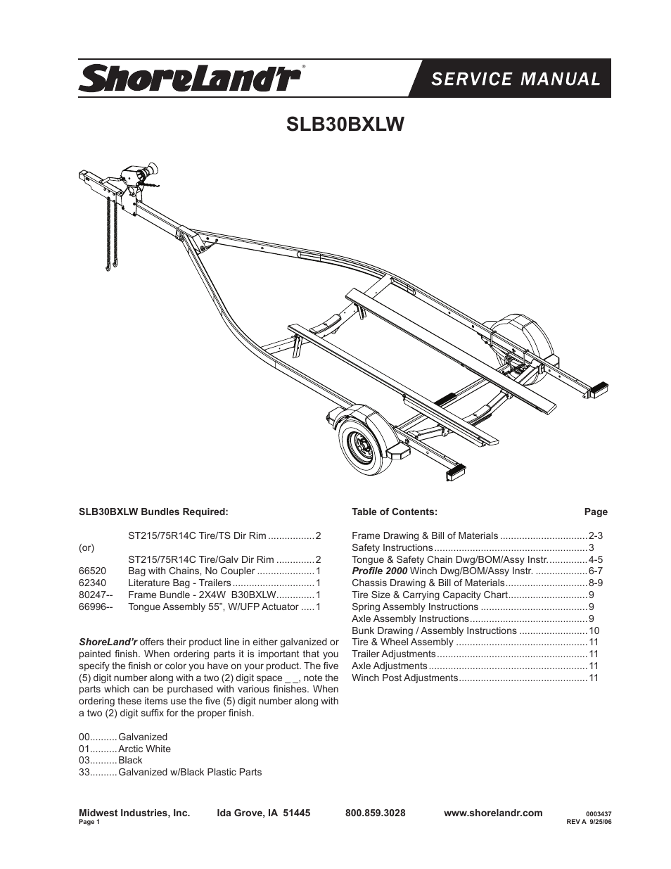ShoreLand'r B30BXLW User Manual | 12 pages