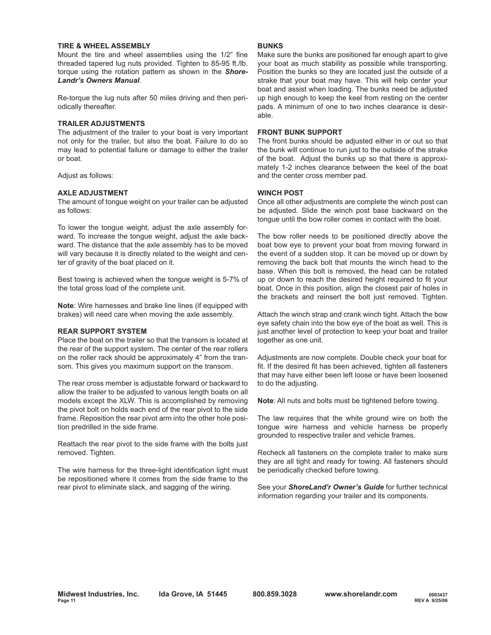 ShoreLand'r B30BXLW User Manual | Page 11 / 12