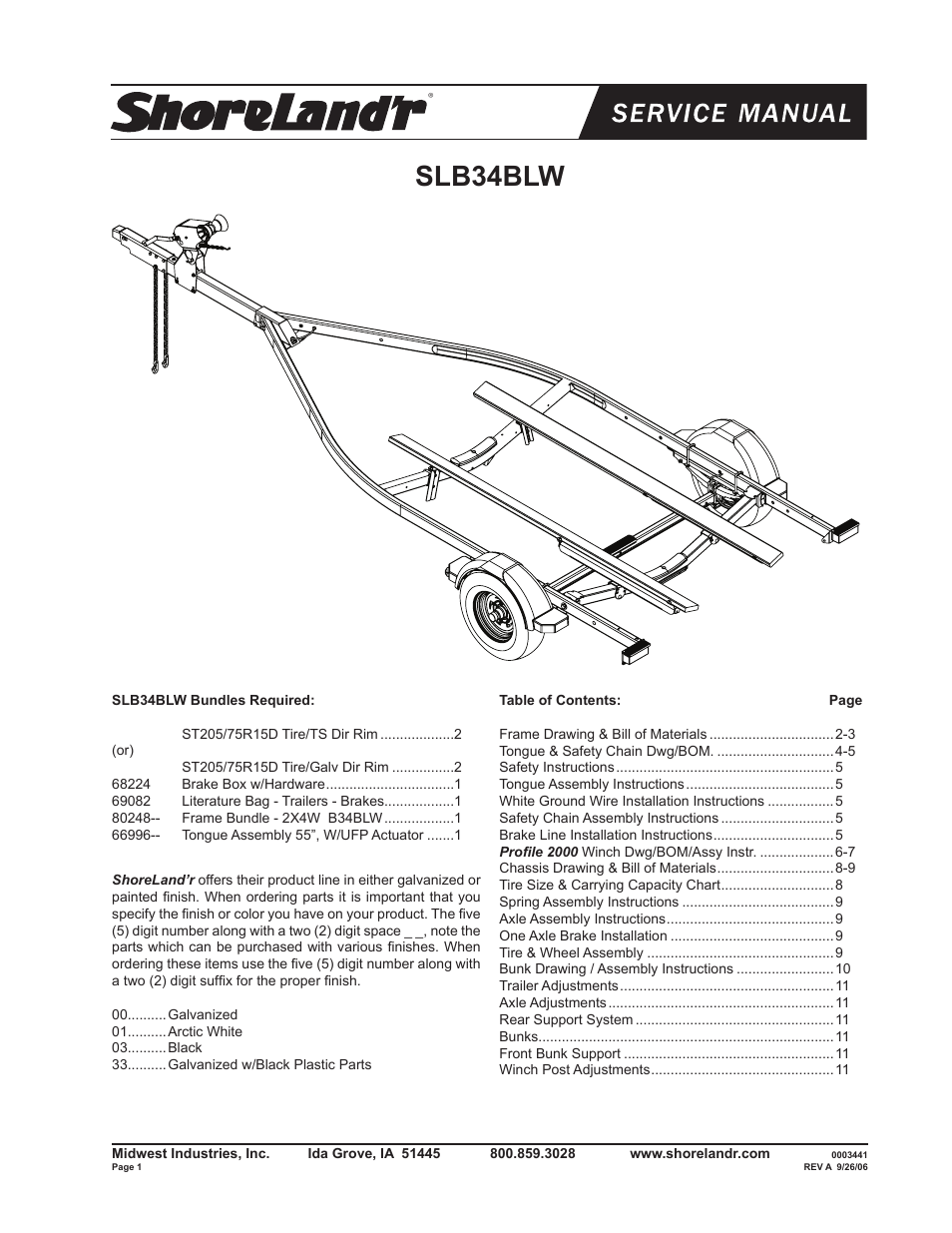 ShoreLand'r B34BLW User Manual | 12 pages