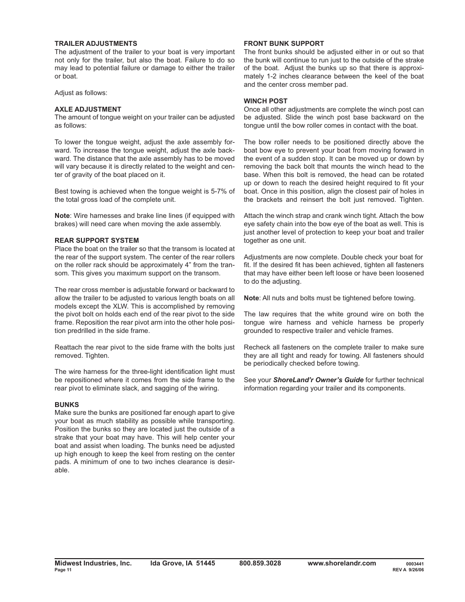 ShoreLand'r B34BLW User Manual | Page 11 / 12