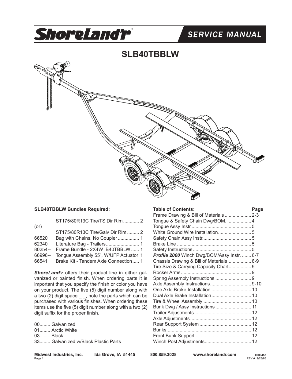 ShoreLand'r B40TBBLW User Manual | 12 pages
