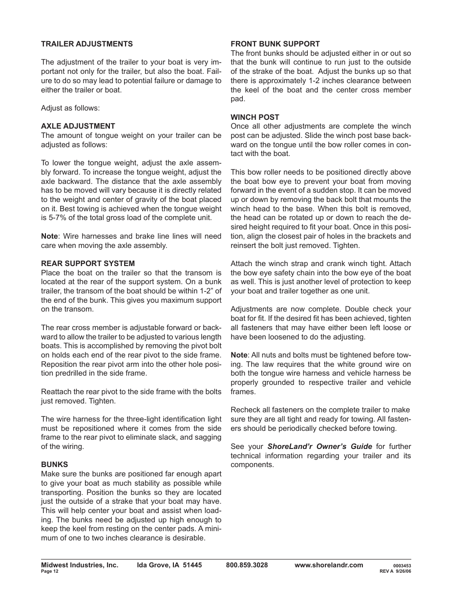 ShoreLand'r B40TBBLW User Manual | Page 12 / 12