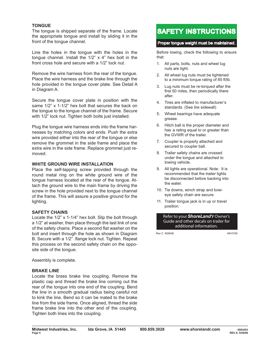 Safety instructions | ShoreLand'r B40TBBLW User Manual | Page 5 / 12