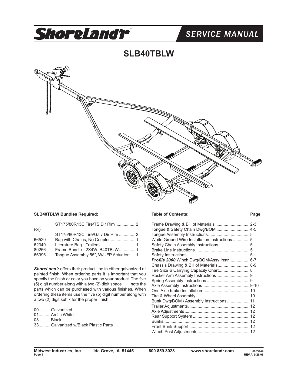 ShoreLand'r B40TBLW User Manual | 12 pages