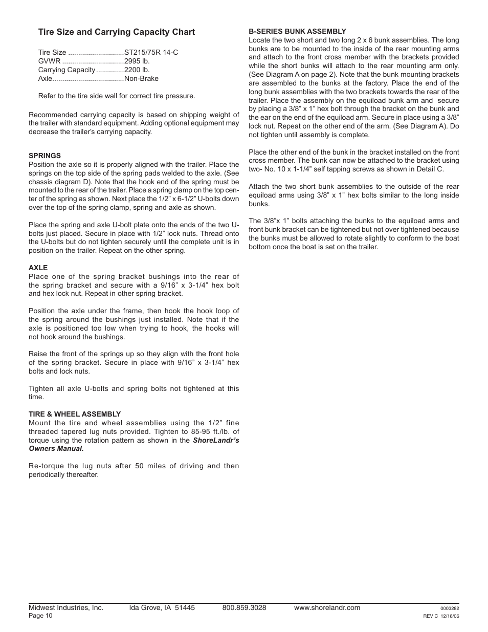 ShoreLand'r LEB22CLW V.1 User Manual | Page 10 / 12