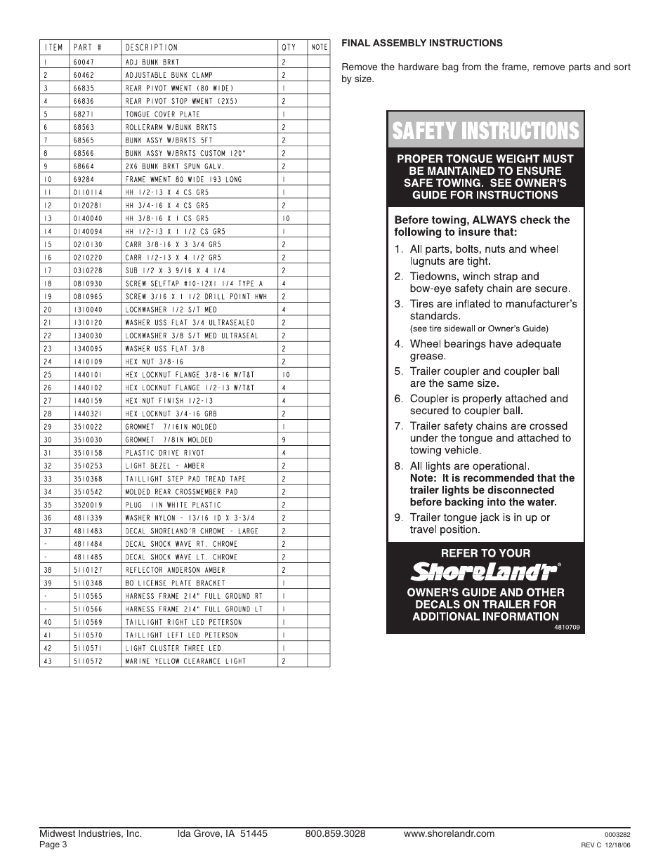 ShoreLand'r LEB22CLW V.1 User Manual | Page 3 / 12