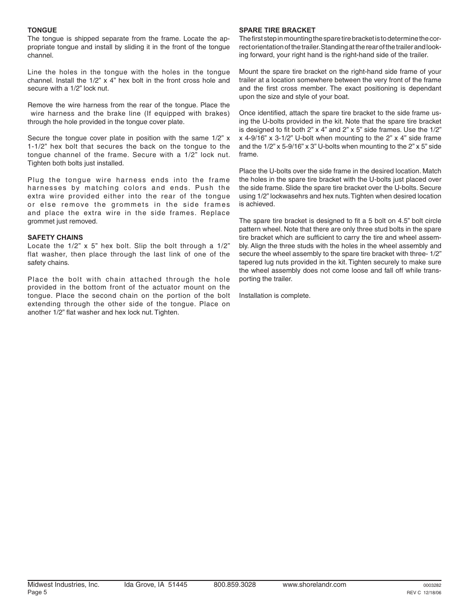 ShoreLand'r LEB22CLW V.1 User Manual | Page 5 / 12