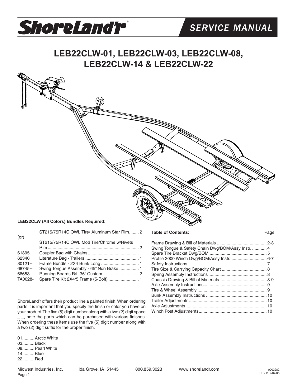 ShoreLand'r LEB22CLW V.2 User Manual | 10 pages