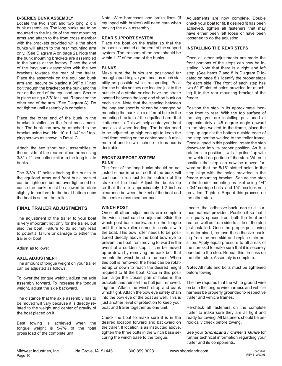 ShoreLand'r LEB22CLW V.2 User Manual | Page 10 / 10