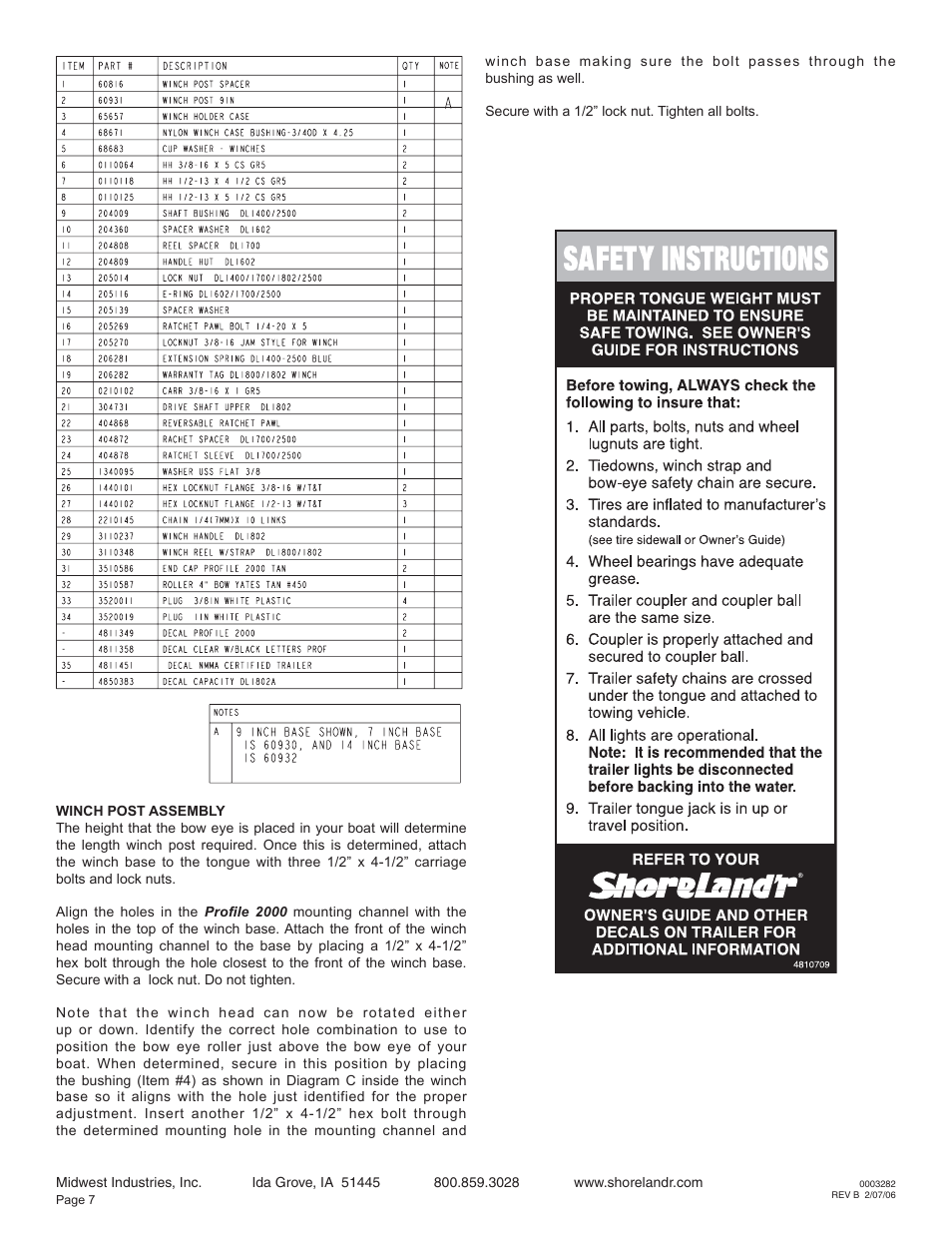 ShoreLand'r LEB22CLW V.2 User Manual | Page 7 / 10