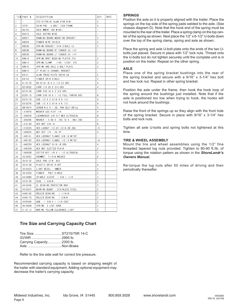 ShoreLand'r LEB22CLW V.2 User Manual | Page 9 / 10
