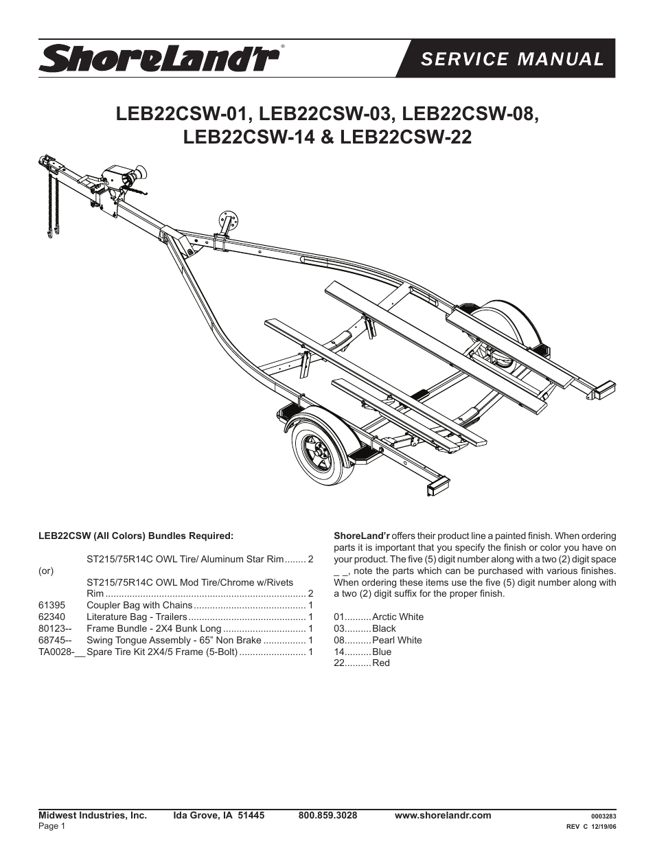 ShoreLand'r LEB22CSW V.3 User Manual | 12 pages