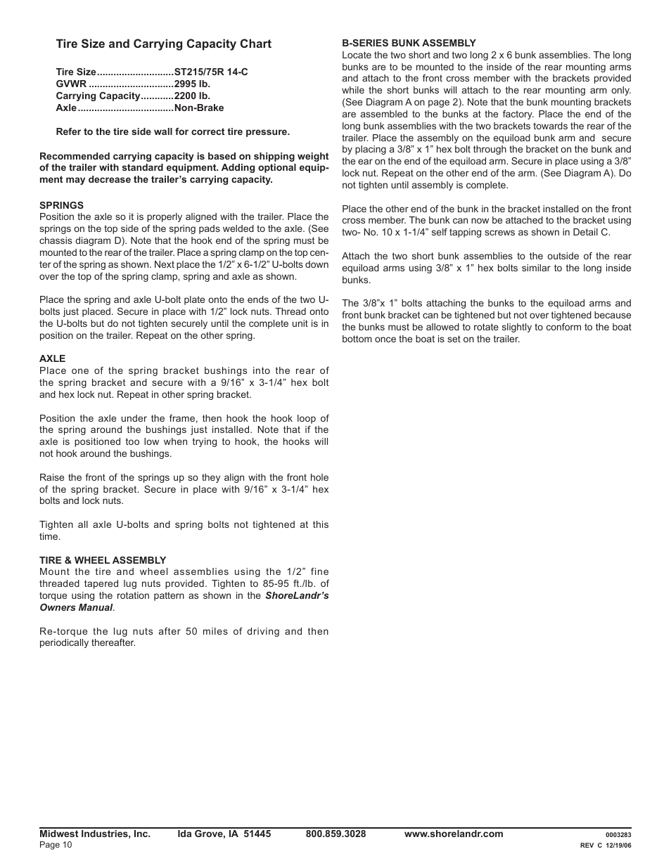 ShoreLand'r LEB22CSW V.3 User Manual | Page 10 / 12