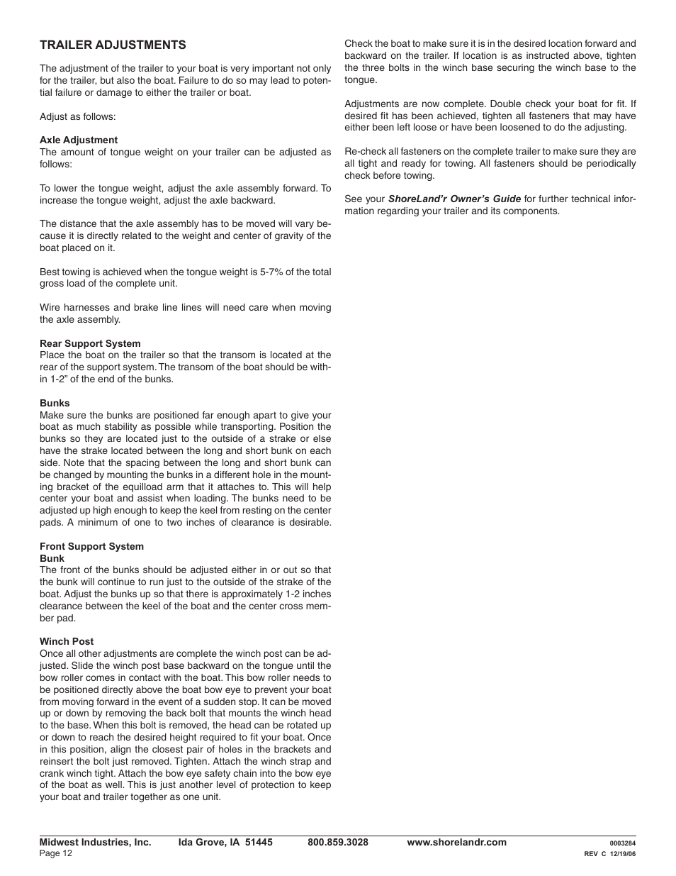 ShoreLand'r LEB29CBLW V.1 User Manual | Page 12 / 12