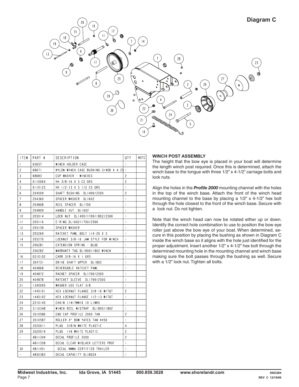 Diagram c | ShoreLand'r LEB29CBLW V.1 User Manual | Page 7 / 12